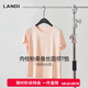 藍(lán)地短袖t恤女2025夏季新款簡(jiǎn)約純色百搭打底衫圓領(lǐng)半袖上 肉桂粉 M