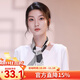 達芬奇密碼真絲絲巾女夏季小領(lǐng)巾百搭飄帶綁包絲巾頭巾 波點(diǎn)線(xiàn)條 黑白 