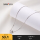 三福 925銀項(xiàng)鏈ins簡(jiǎn)約短款鎖骨鏈短款頸帶飾品 755283 65776 1個(gè)