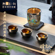 朱炳仁銅×特美刻 千里江山旅行茶具 鈦杯茶禮套裝手工壺養(yǎng)生茶壺茶具 千里江山旅行茶具