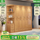 小木窩 衣柜 現代中式實(shí)木衣柜3456門(mén)對開(kāi)門(mén)臥室家具經(jīng)濟型木質(zhì)衣柜家具 胡桃色衣柜+頂柜 6門(mén)衣柜