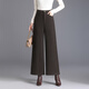直筒褲女冬季長(cháng)褲時(shí)尚休閑寬松毛呢闊腿褲高腰顯瘦九分褲 咖色 爆款 M /2尺-27碼