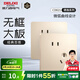 德力西（DELIXI） 開關(guān)插座面板CD821系列香檳金色暗裝插座二三插墻壁電源無框大板 斜五孔插座