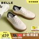 百麗時(shí)尚小白鞋男25秋新舒適簡(jiǎn)約厚底休閑板鞋加絨A2153CM5 白色/藍色-單里 39 (245mm)