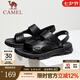 駱駝（CAMEL）涼鞋男2025夏季軟彈舒適牛皮透氣涼拖兩穿休閑爸爸鞋 G15M211046 黑色 42