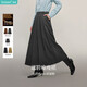 茵曼簡(jiǎn)約通勤百褶半身裙冬季女裝百搭A字大擺顯瘦中長(cháng)裙子 貴族灰 M