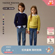 Teenie Weenie Kids小熊童裝24秋男女童經(jīng)典百搭休閑圓領羊毛毛衣 藏青色 130 cm