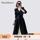 MeetMetro瑪依爾2025秋季新款黑色風(fēng)衣外套女收腰中長(zhǎng)款高端大衣 黑色【現(xiàn)貨閃電發(fā)】 S
