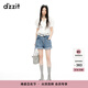 DZZIT地素短褲夏季夏季活力少女感牛仔褲女 藍(lán)色 M