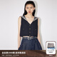 RE'VAN芮范2024夏季新品設計師款復古無(wú)袖毛織開(kāi)衫馬甲RL30702502 藏青色 S