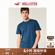 HOLLISTER25夏新款經(jīng)典小海鷗情侶棉質(zhì)基礎T恤男裝女裝KI324-5149 海軍藍 M (180/100A)