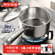 京東京造 鈦麟紋純鈦奶鍋 嬰兒輔食煮奶泡面不粘小湯鍋電磁爐燃?xì)庠?0cm