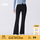 森馬（Semir）森柔牛仔|牛仔褲女做舊時(shí)尚長(cháng)褲秋季ins潮流顯腿長(cháng)喇叭褲港風(fēng) 牛仔水洗黑98201 27