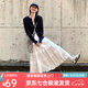 蘿美醬白色蓬蓬裙女夏季新款仙女a字半身裙雙層小個子蕾絲蛋糕裙子春秋 常規(guī) 白色【身高164cm以下】 S 【建議70-95斤】