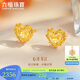 六福珠寶 足金愛(ài)心黃金耳釘閃耀心形耳飾 計(jì)價(jià)GJGTBE0011 約1.97克