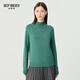 深呼吸DEEP BREATH女裝可機洗純羊毛打底針織衫女A300962 孔雀綠 M (3)
