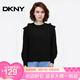 唐可娜兒（DKNY）【京東奧萊】針織衫女士秋冬純色簡約時尚針織衫P3HSBK44-001 BLACK-1 M