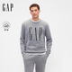 蓋璞（GAP）男女裝2025秋季新款印花logo抓絨圓領(lǐng)衛衣合身上衣美版542214 灰色 645634 S 美碼 M亞洲碼175/92A 【偏大，建議拍小一碼】