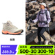 迪卡儂徒步鞋女戶外休閑登山鞋女防滑防水透氣春秋中幫 MH500 淺白堊灰 38