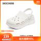 Skechers洞洞鞋女外穿休閑時(shí)尚百搭易穿透氣增高疏水夏季鞋111127 白色/WHT 38