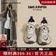 CAMILA KSENIA休閑鞋女款2025新款春夏運(yùn)動(dòng)鞋厚底增高透氣阿甘老爹鞋 藍(lán)灰色 37