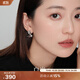 白嵐闊葉耳釘女S925銀耳飾小眾設計感耳環(huán)復古氣質(zhì)優(yōu)雅生日禮物送老婆 白金色