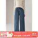 ELLE KIDS女童秋款泡芙牛仔褲子休閑直筒時(shí)尚百搭顯瘦萊賽爾柔軟刺繡長(cháng)褲
