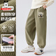 巴布豆男童褲子秋季兒童燈芯絨長(cháng)褲寬松中大童立體感帥氣秋裝 卡其 120
