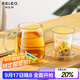 物生物（RELEA）玻璃杯男女士茶水分離辦公泡茶杯雙層耐高溫花茶杯帶把手 常規款 500ml