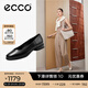 愛步（ECCO）七夕禮物 芭蕾舞鞋女 時尚百搭經(jīng)典圓頭牛皮瑪麗珍鞋 雕塑222303 黑色22230301001 建議選大一碼 37 （偏小，建議選大一碼）