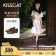 KISSCAT接吻貓西西里陳都靈同款25秋兩穿一腳蹬單鞋瑪麗珍不累腳奶奶鞋 咖啡色 36