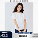 佐丹奴短袖T恤女夏季純棉花朵刺繡減齡休閑圓領(lǐng)上衣13325325