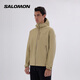 薩洛蒙（Salomon）男款 戶(hù)外運動(dòng)防潑水透氣休閑軟殼茄克外套 OUTPEAK SOFTSHELL 灰綠色 C26569 L 180/100A