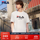 FILA 斐樂(lè )官方男女同款針織T恤2025年夏季純棉寬松休閑情侶短袖t恤