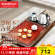 金灶（KAMJOVE）實(shí)木茶盤(pán)帶燒水壺一體 自動(dòng)上水茶具泡茶器全套茶臺茶盤(pán)套裝R-190 搭配F9 陶瓷茶具 茶水桶