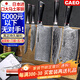 CAEO日本大馬士革鋼菜刀廚刀全套家用廚具不銹鋼刀具德國廚師廚房套裝 青龍砍+中+主廚+剔+水果- 5件套