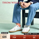 THOM WILLS【舒適內里】德訓鞋男經(jīng)典復古休閑板鞋真皮透氣小白鞋夏季T頭鞋 淺灰白色G781 42 /8碼