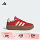 adidas「T頭鞋」VL COURT BOLD厚底增高休閑板鞋德訓(xùn)鞋女阿迪達(dá)斯   淺猩紅/暖香草色   37