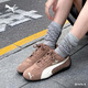 彪馬（PUMA）ROSE樸彩英同系列SPEEDCAT賽車風(fēng)美拉德薄底鞋男女406329 咖啡色-米白色-31 37