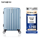 新秀麗（Samsonite）行李箱20英寸拉桿箱時(shí)尚豎條紋旅行箱包藍色GU9密碼登機箱