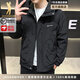 JASONWOOD工裝外套男2025秋冬新款保暖寬松時尚帥氣潮流連帽夾克男 黑色  [官方正品] L 【90-110斤】  [明星私服穿搭]