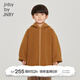 jnby by JNBY江南布衣童裝綿羊毛秋冬呢大衣短款連帽外套男女童兒童1NA810610 232金棕色 110 cm