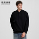 馬克華菲半開(kāi)襟立領(lǐng)衛衣男士秋季款休閑圓領(lǐng)拼接撞色美式套頭外套長(cháng)袖外穿