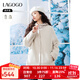 LAGOGO羽絨馬甲兩件套女拉谷谷2024冬季新款羊毛雙面呢子大衣外套 米色(T2) S