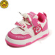 G.duck小黃鴨女童鞋秋款2026新款草莓熊兒童公主板鞋皮面防水女孩運動(dòng)鞋 熱售玫紅色 24 鞋內長(cháng)約15.5cm