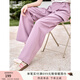 香影紫色工裝褲女高腰2025夏季新款褲子復(fù)古戶外休閑多口袋直筒褲 紫色 S