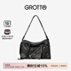 GROTTO個(gè)樂(lè )25年新款SoftCollar保齡球包單肩包小號中號通勤斜挎包 經(jīng)典黑M 亮銀