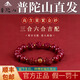 普陀山2025屬蛇年本命年朱砂手串吉祥佩戴物紅手繩女三合六合手鏈 蛇-8mm【已過(guò)爐】-(本命年-化S、避X)