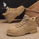 U.S. POLO ASSN.馬丁靴男款2025秋冬新款靴子男士休閑復古英倫風(fēng)工裝靴戶(hù)外登山靴 土黃色 41