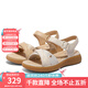 森達時(shí)裝涼鞋女款2025夏新商場(chǎng)同款厚底休閑涼鞋XMH01BL5 杏色 37